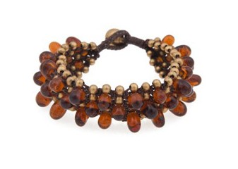 Beaded Cuff  Brown 1