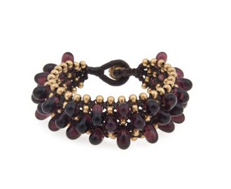 Beaded Cuff   Purple 1