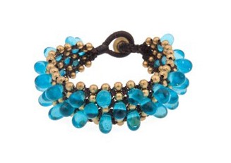 Beaded Cuff  Blue 1