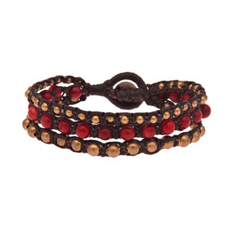 3 Strand Bracelet Red 1