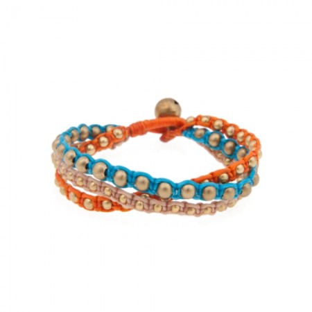 NAI 610 Orange Turquoise Beige - JADEtribe / jade tribe