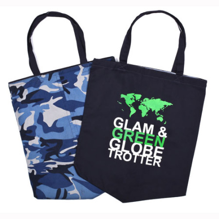 Canvas Tote Glam Globe Trotter - JADEtribe / jade tribe